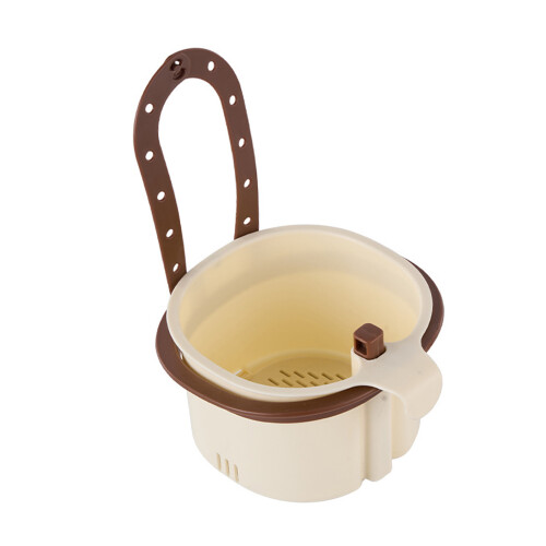 Hanging Sink Strainer With Efficient Drainage for Washing-Brown