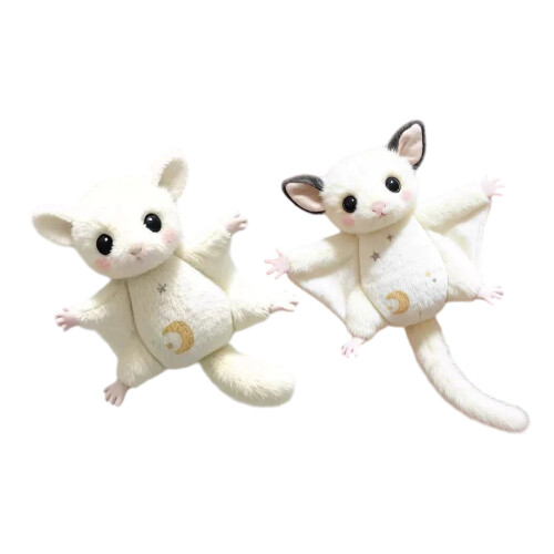 Porte-clés Sugar Gliders, breloque pour sac, écureuil de-Blanc 1