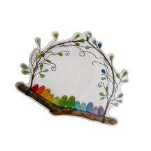 Artistic Acrylic Bird Wall Hanging Ornament-12 rainbow birds