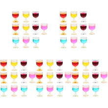 50Pièces Petits À Vin PVC Multicolores Décor Mini Maison