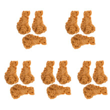15Pièces Cuisses De Poulet Simulées Marron En PVC Pour Décoration