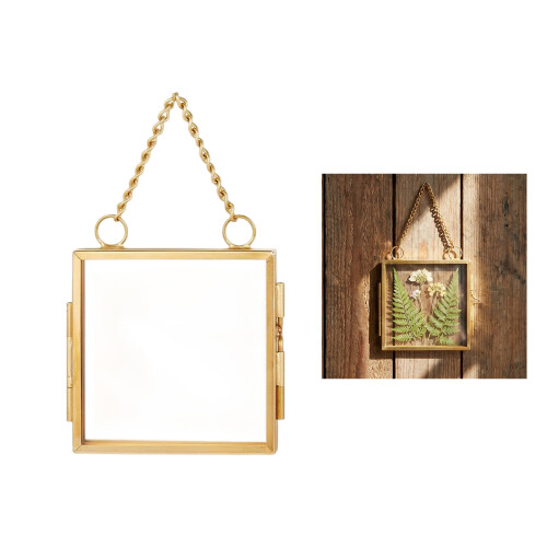 4Pcs Glass Pressed Flower Frame Home Decoration Floating-8cm 2