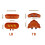 2PCS Miniature Ceramic Food Container For-triangular bread 4