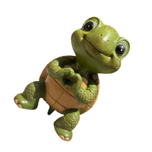 Cute Turtles With Heart Gesture Resin Statue Desk Ornament For
