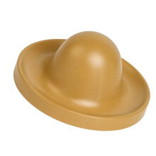 Heavy Duty Plastic Food And Water Bowl Round-brownish yellow