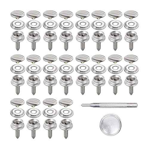 20Pcs Rustproof Snapping Buttons Ideal For Yachts Canvas And