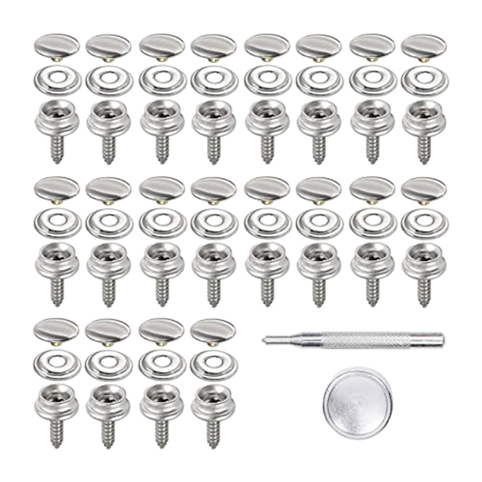 20Pcs Rustproof Snapping Buttons Ideal For Yachts Canvas And 7704001245868