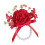 Fleur de poignet de mariée romantique avec perles-B rouge 1
