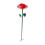 Piquet de jardin de fleurs en fer forgé élégant, avec-Rouge 1