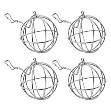Electroplated Hanging Pet Feeder Food Rack For Small-silver