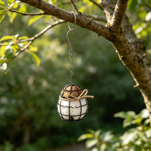 Elegant Iron Bird Nest Sculpture For Adding Artistic Touch-2P 2