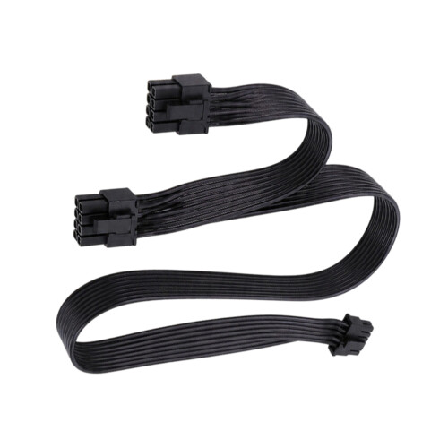 Flaches 12VHPWR-zu-2X-8-Pin-GPU-Stromkabel,-Schwarz