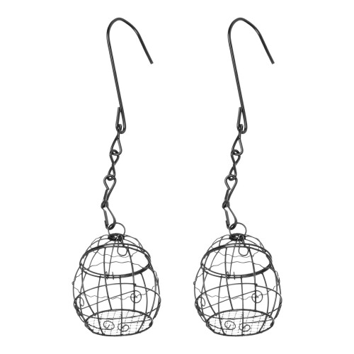 Easy Installation Bird Feeder Hanging Birdcage Shaped Large-2P