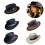 Stage Performances Hat Sweatproof Hat Fisherman-black gray bow 3