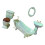 Kinder-Badezimmer-Set mit Mini-Waschbecken, Badewanne,-Hellgrün 1