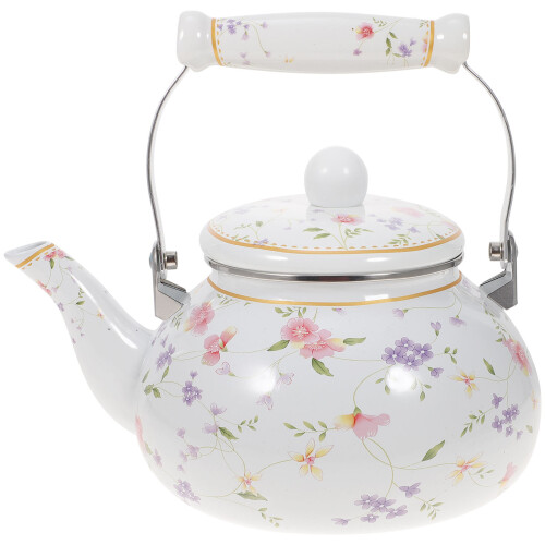 1Théière Émaillée Simple Portable Pour Bureau Cuisine