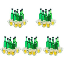 5Sets Miniatuur Resin Biermokken Set Voor Decoratie