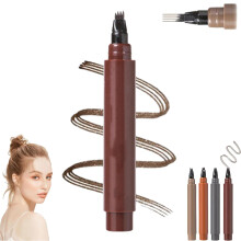 (Reddish Brown, -) Στυλό φρυδιών & γενειάδας 4 σε 1 2026, αδιάβροχο - Μακράς διαρκείας