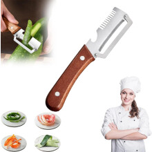 (1pcs, -) 2-in-1 gezackter Gemüseschäler Pro, Edelstahl Küchenwerkzeug