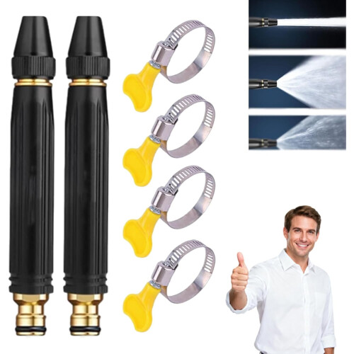(2pcs, -) Μεταλλικό ακροφύσιο κήπου υψηλής πίεσης, για πλύσιμο αυτοκινήτου - Zealburst