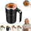 (White, -) Rechargeable Magnetic Automatic Self-Stirring Coffee Mug, with Display 1