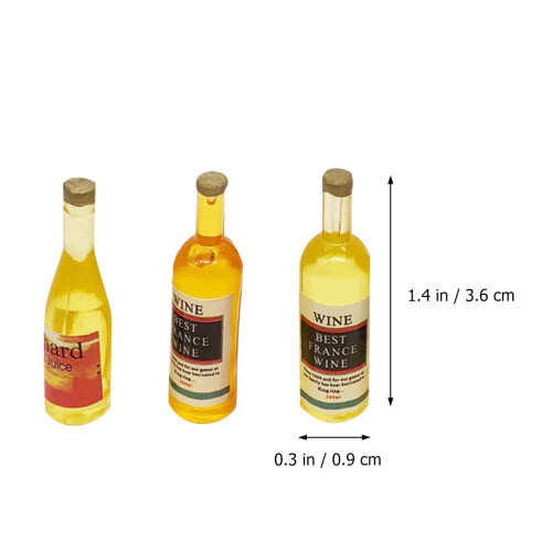 72Pièces Mini Bouteilles Plastique Vin Décor Maison Mini 1
