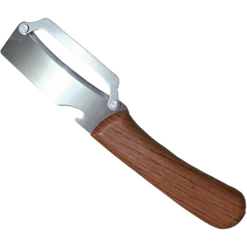 (styleA, -) 2 Stück multifunktionaler Gemüseschäler, Edelstahl mit Holzgriff