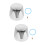 10Pièces Boutons Robinet Bleu ABS Chaud Froid Adaptés Maison 8
