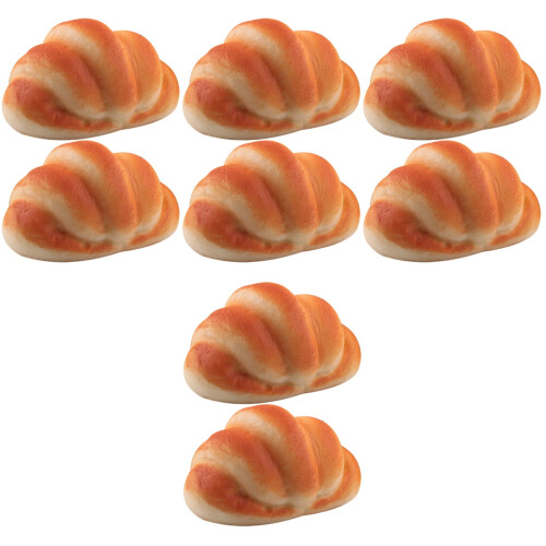 8Pièces Pain Simulation PU Orange Pour Décor Et Boutique 1
