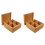 2Pcs Fruit Trays Khaki Divided Snack Plate for Pantry Storage 1