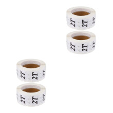 4Rolls Baby Size Sticker Labels Assorted Colors Self-Adhesive