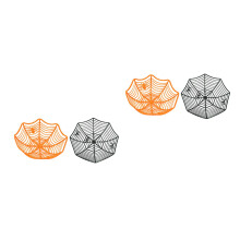 4Pcs Assorted Color Halloween Spider Web Fruit Basket Kitchen Storage