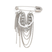 Vintage Pearls Tassels Brooch For Suits Elegant Rhinestones