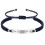 Adjustable Graduation Friendship Bracelet With-Navy Blue 1