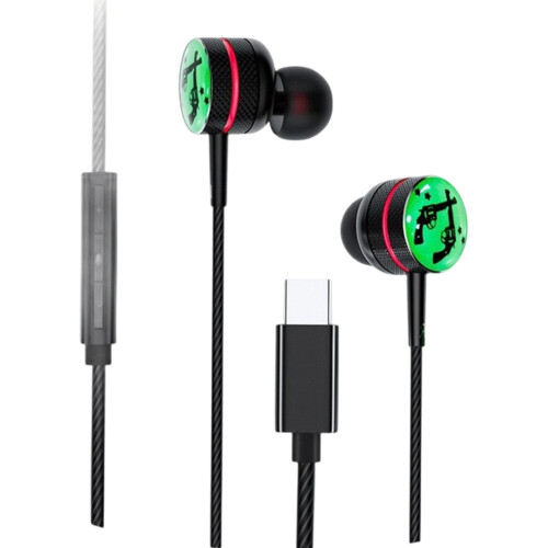 Fil Type C Earbud avec micro son clair dans l'oreille-GB01