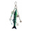 ABS Plastic Flexible Joint Fish Shaped Keychain Charm-pattern 5 1