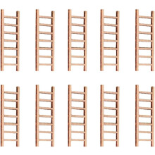 15 stuks miniatuur houten trapmodel ornamenten met glad oppervlak