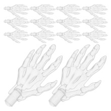 100Pcs Clear Plastic Skeleton Hand Light Bulb Covers for String Lights