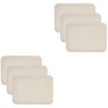 6St Multifunctioneel Beige Serveerplateau Antislip Voor Snacks