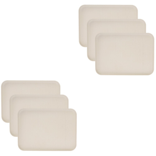 6St Multifunctioneel Beige Serveerplateau Antislip Voor Snacks