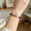 Elastisches Nylonarmband mit Edelstahlanhänger, perfekt-Burgund 6