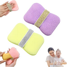 (2pcs-c, -) Exfoliační houba s kapsičkou na mýdlo