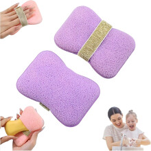 (#02, -) Exfoliërende badspons met zeepvakje – lichaam scrubber voor douche