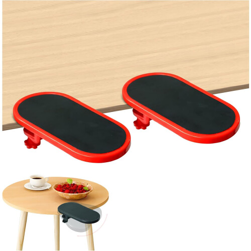 (Red-2pcs, -) Estendi bracciolo computer rotante 180, supporto gomito ergonomico