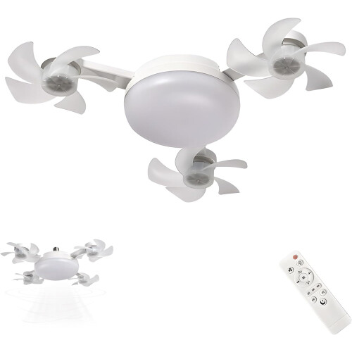 (A, -) Ventilador de Teto Drone Inteligente, E27 para Quarto
