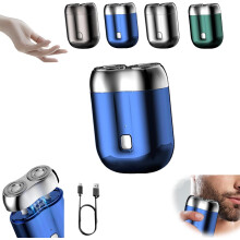 (Blue, -) 2025 Ny Opgradering Lomme USB Barbermaskine til Mænd, Vaskbar Dobbelt Hoved