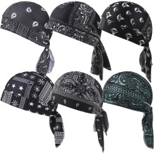 (C 6pcs, -) Paisley verkoelende hoofddoek cap set – motor haar beschermer en schedelmuts