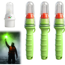(Green, -) 3 Pack Boat signal light2026, Upgraded LED Electronic Marine Distress Flare Waterproof Emergency Signal Light