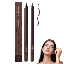 (Graphite, -) 2 Pack 24 Hr Waterproof Eyeliner, Sharpenable Eye Pencil No Smudging Long-Wearing for Daily Makeup