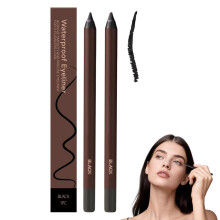 (Black, -) 2 Pack 24 Hr Waterproof Eyeliner, Sharpenable Eye Pencil No Smudging Long-Wearing for Daily Makeup